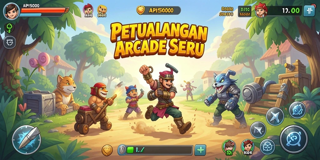 Tangkapan layar utama API5000 menampilkan gameplay Arcade yang menegangkan.
