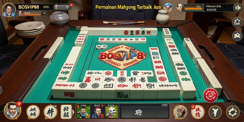 Tampilan utama BOSVIP88 dengan gameplay Mahjong yang menarik.
