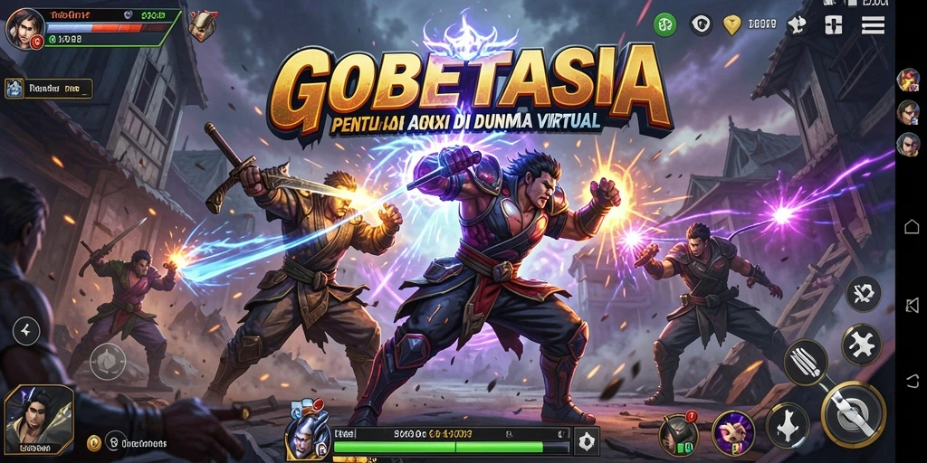 Gameplay GOBETASIA yang menampilkan aksi pertarungan seru.