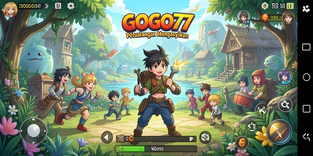 Tampilan gameplay GOGO77 yang seru dan penuh warna.