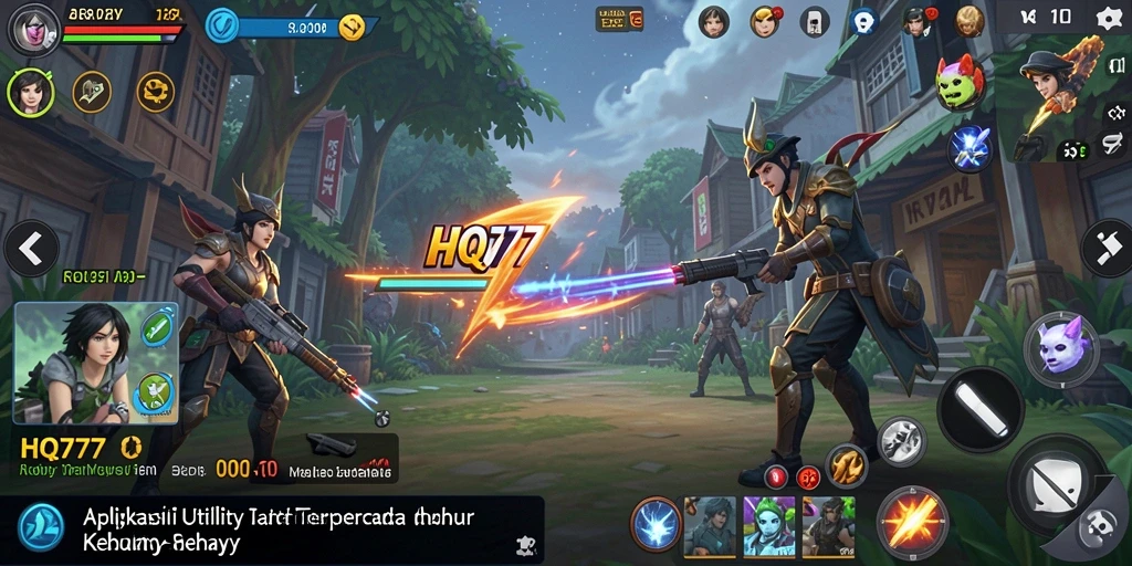 Screenshot utama HQ777 menampilkan antarmuka aplikasi Utility yang sederhana dan fungsional.