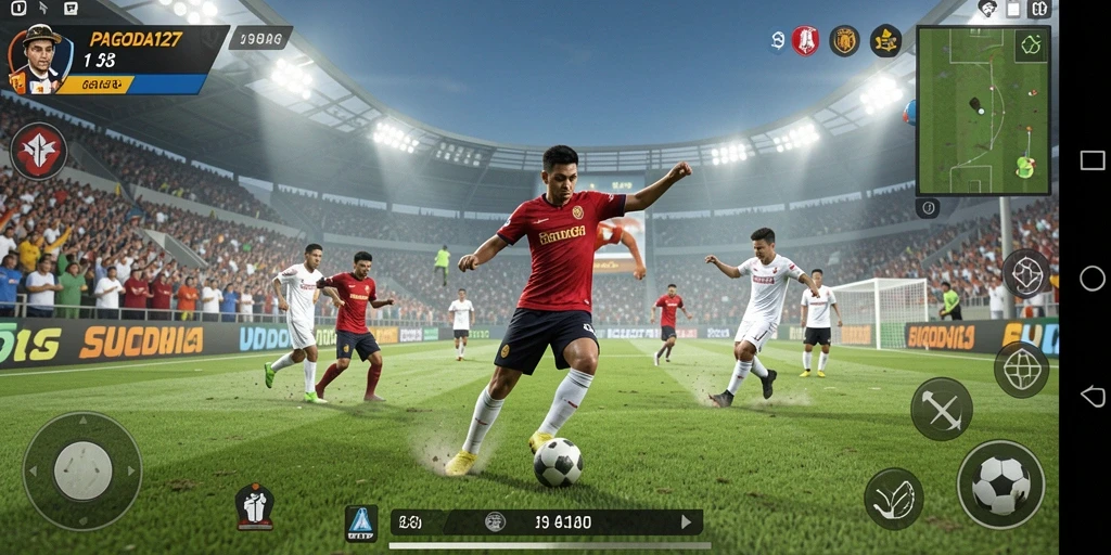 Gameplay seru dan menegangkan di PAGODA127 dengan aksi sepak bola.