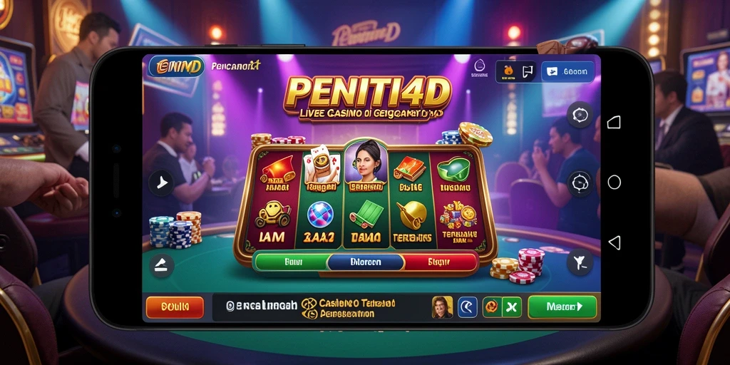 Tampilan menarik dari gameplay Live Casino PENITI4D yang mendebarkan.