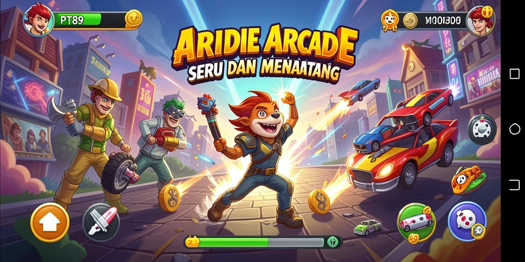 Screenshot gameplay PT89 menampilkan aksi seru dalam permainan Arcade.