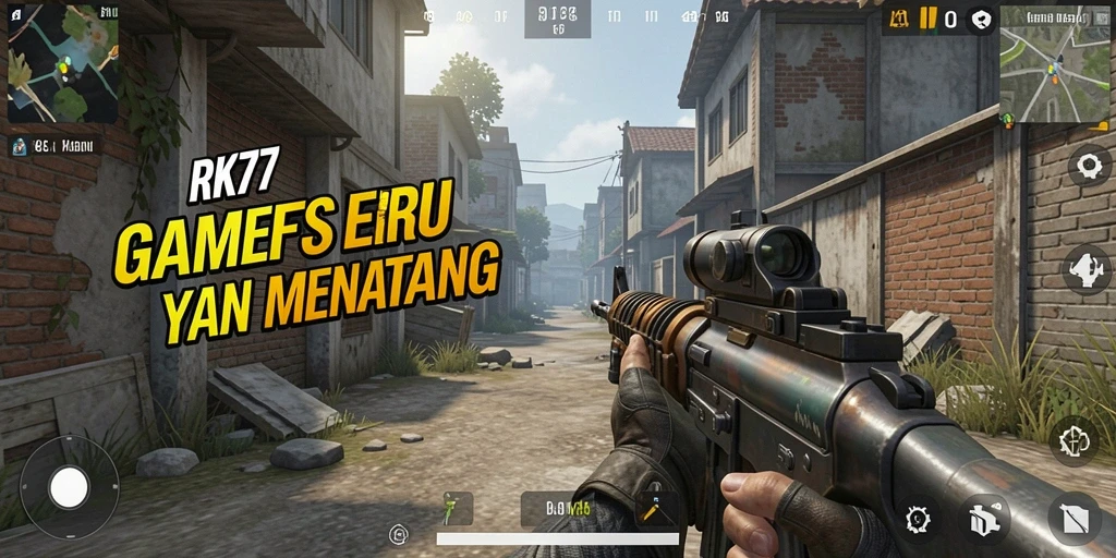 Tampilan gameplay intens dari RK77 dengan grafik yang memukau.