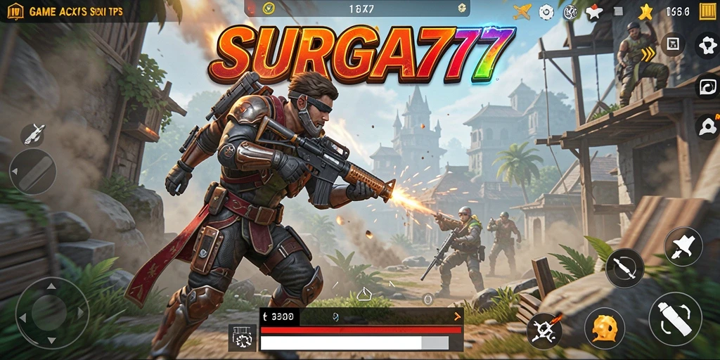 Tampilan gameplay SURGA77 yang menegangkan dan penuh aksi.