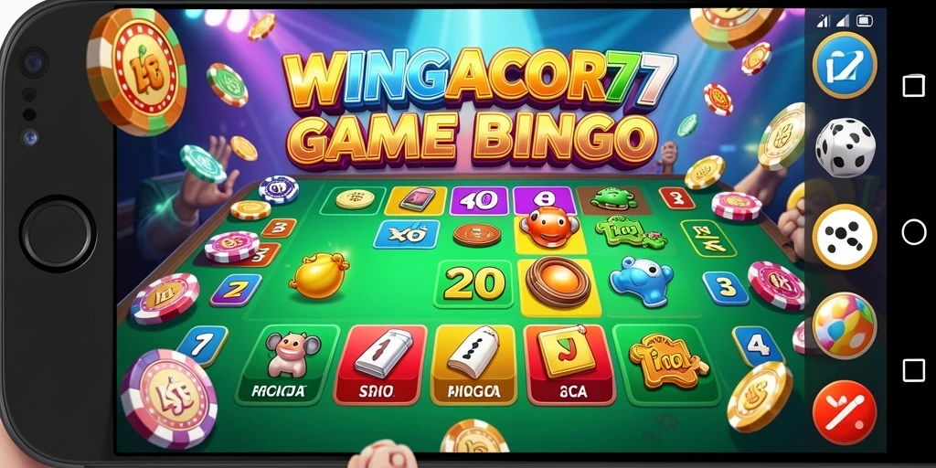 Tampilan gameplay seru WINGACOR77 dengan suasana Bingo yang menyenangkan.